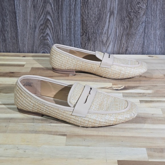 ASOS Design Raffia Woven‎ Loafers Penny Slip On Flats Natural Neutral US 9 - Picture 3 of 15